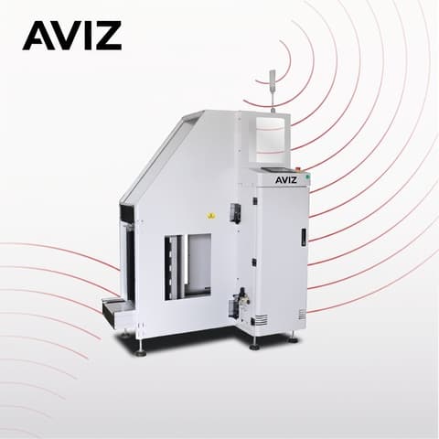 AVIZ Magazine Small PCB Loader Unloader for Board Transfer Control - تحميل وتفريغ ونقل وتخزين PCB المؤقت AVIZ Magazine Small PCB Loader Unloader for Board Transfer Control منظر المعدة ضمن حركة PCB مستقرة بين مراحل العملية