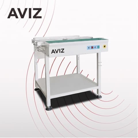 AVIZ 5M Inspection Belt PCB Conveyor for Board Transfer Control - PCB loading, unloading, conveying, and buffering AVIZ 5M Inspection Belt PCB Conveyor for Board Transfer Control equipment view for stable PCB movement between process stages