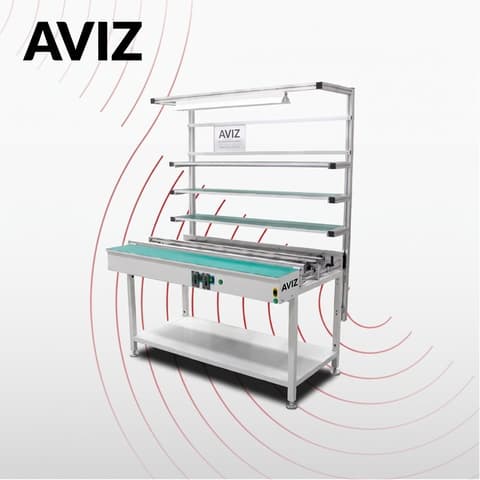 AVIZ Board Shuttle PCB Conveyor for Board Transfer Control - PCB loading, unloading, conveying, and buffering AVIZ Board Shuttle PCB Conveyor for Board Transfer Control equipment view for stable PCB movement between process stages