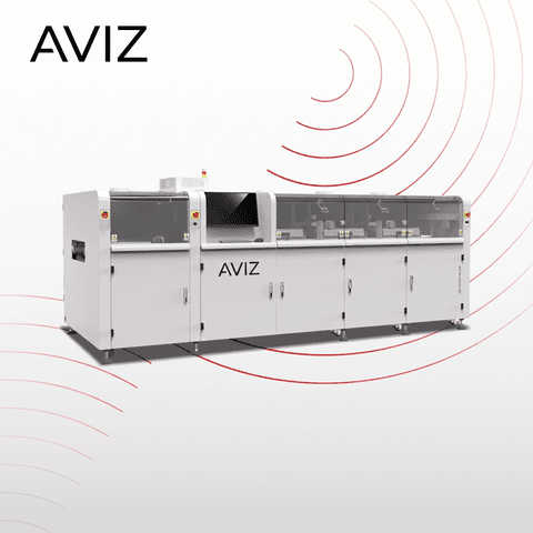 AVIZ Inline Selective Wave Soldering System for Through-hole Process Control - DIP, THT, wave, and selective soldering AVIZ Inline Selective Wave Soldering System for Through-hole Process Control equipment view for through-hole and selective soldering