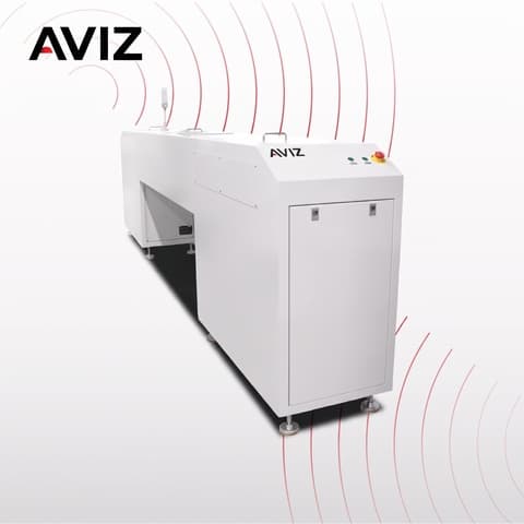 AVIZ Translation Shuttle PCB Conveyor for Board Transfer Control - تحميل وتفريغ ونقل وتخزين PCB المؤقت AVIZ Translation Shuttle PCB Conveyor for Board Transfer Control منظر المعدة ضمن حركة PCB مستقرة بين مراحل العملية