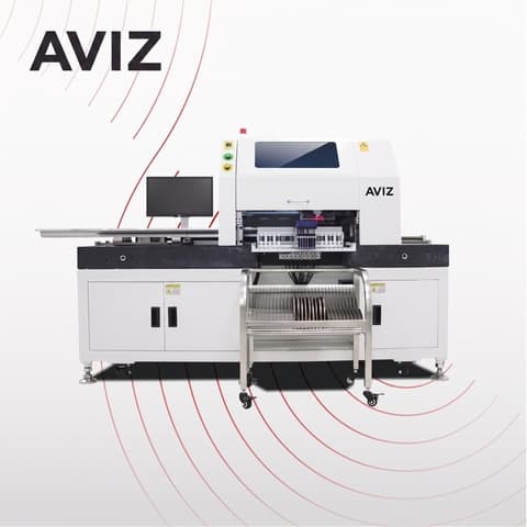 AVIZ Vacuum Soldering Production Pick and Place Platform for Placement Capacity Review - SMT component placement AVIZ Vacuum Soldering Production Pick and Place Platform for Placement Capacity Review equipment view for SMD component placement