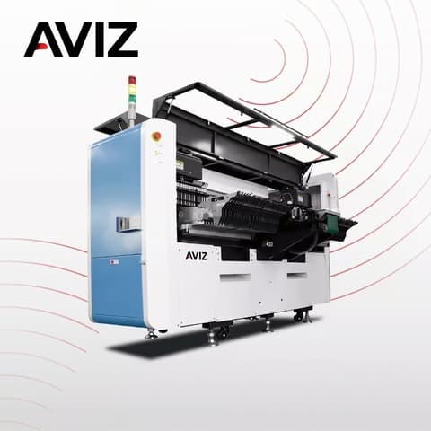 AVIZ Chip Precision Pick and Place Platform for Placement Capacity Review - SMT component placement AVIZ Chip Precision Pick and Place Platform for Placement Capacity Review equipment view for SMD component placement