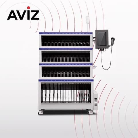 AVIZ Intelligent Rack SMT Storage Accessory for Line Support - SMT peripheral equipment and consumables AVIZ Intelligent Rack SMT Storage Accessory for Line Support equipment view for SMT line support, material control, and peripheral operation