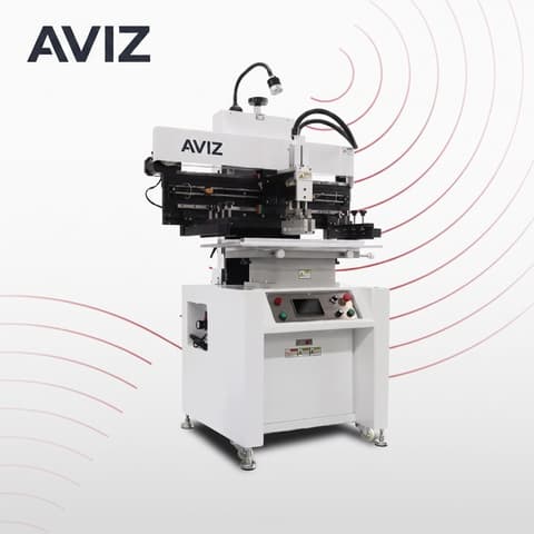 AVIZ Jet Solder Paste Printing Material for Paste Printing Stability - SMT peripheral equipment and consumables AVIZ Jet Solder Paste Printing Material for Paste Printing Stability equipment view for SMT line support, material control, and peripheral operation