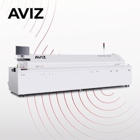AVIZ Stable Temperature Reflow Oven for Thermal Profile Control - لحام إعادة الصهر SMT AVIZ Stable Temperature Reflow Oven for Thermal Profile Control منظر المعدة ضمن لحام إعادة الصهر المضبوط في SMT