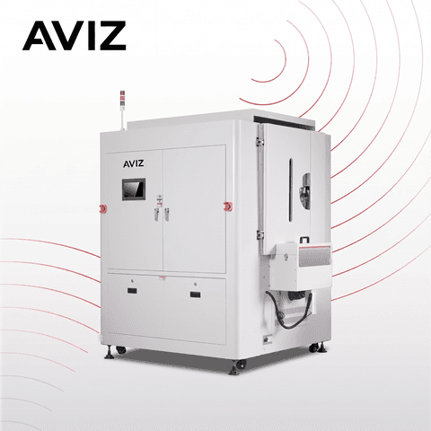 AVIZ Inline Line Vertical Reflow Oven for Material Cure Control - المعالجة بالأشعة تحت الحمراء وفوق البنفسجية AVIZ Inline Line Vertical Reflow Oven for Material Cure Control منظر المعدة ضمن معالجة مواد PCBA المطبقة بالأشعة IR أو UV