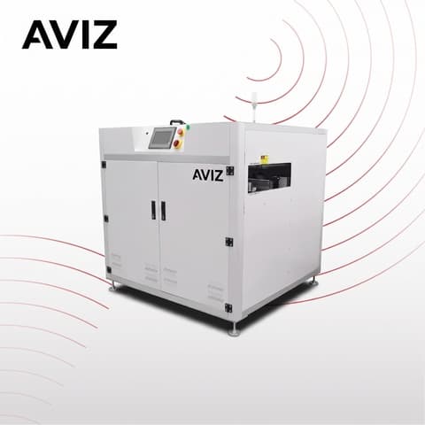 AVIZ Vacuum Translational PCB Loader for Board Transfer Control - تحميل وتفريغ ونقل وتخزين PCB المؤقت AVIZ Vacuum Translational PCB Loader for Board Transfer Control منظر المعدة ضمن حركة PCB مستقرة بين مراحل العملية