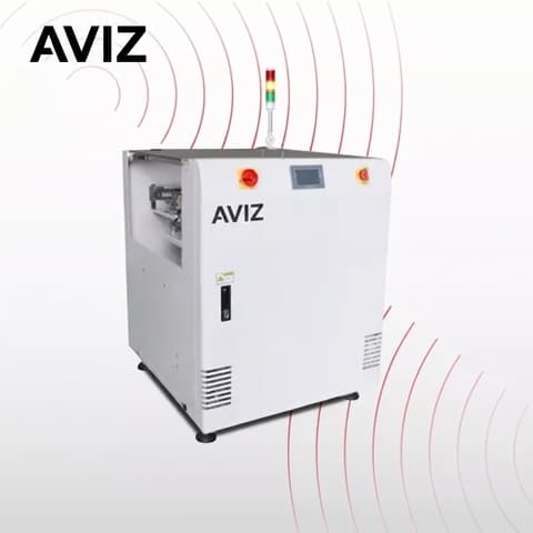 AVIZ Wave Wtc End PCB Conveyor for Board Transfer Control - PCB loading, unloading, conveying, and buffering AVIZ Wave Wtc End PCB Conveyor for Board Transfer Control equipment view for stable PCB movement between process stages