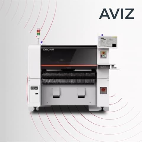 AVIZ L2 SAMSUNG Decan Chip Pick and Place Platform for Placement Capacity Review - تركيب مكونات SMT AVIZ L2 SAMSUNG Decan Chip Pick and Place Platform for Placement Capacity Review منظر المعدة ضمن تركيب مكونات SMD