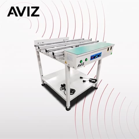 AVIZ Dual Lane PCB Conveyor for Board Transfer Control - PCB loading, unloading, conveying, and buffering AVIZ Dual Lane PCB Conveyor for Board Transfer Control equipment view for stable PCB movement between process stages