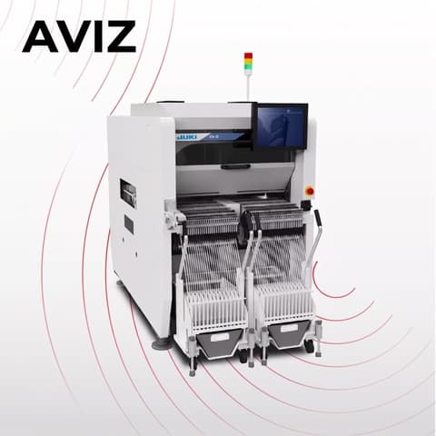 AVIZ JUKI Speed Mounter Pick and Place Platform for Placement Capacity Review - تركيب مكونات SMT AVIZ JUKI Speed Mounter Pick and Place Platform for Placement Capacity Review منظر المعدة ضمن تركيب مكونات SMD