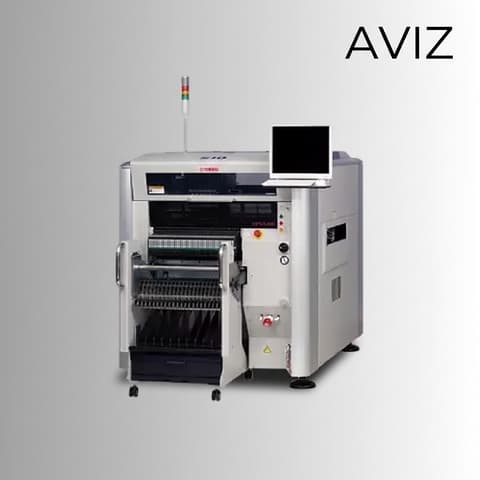 AVIZ S10 YAMAHA 3D Hybrid Modular Pick and Place Platform for Placement Capacity Review - تركيب مكونات SMT AVIZ S10 YAMAHA 3D Hybrid Modular Pick and Place Platform for Placement Capacity Review منظر المعدة ضمن تركيب مكونات SMD